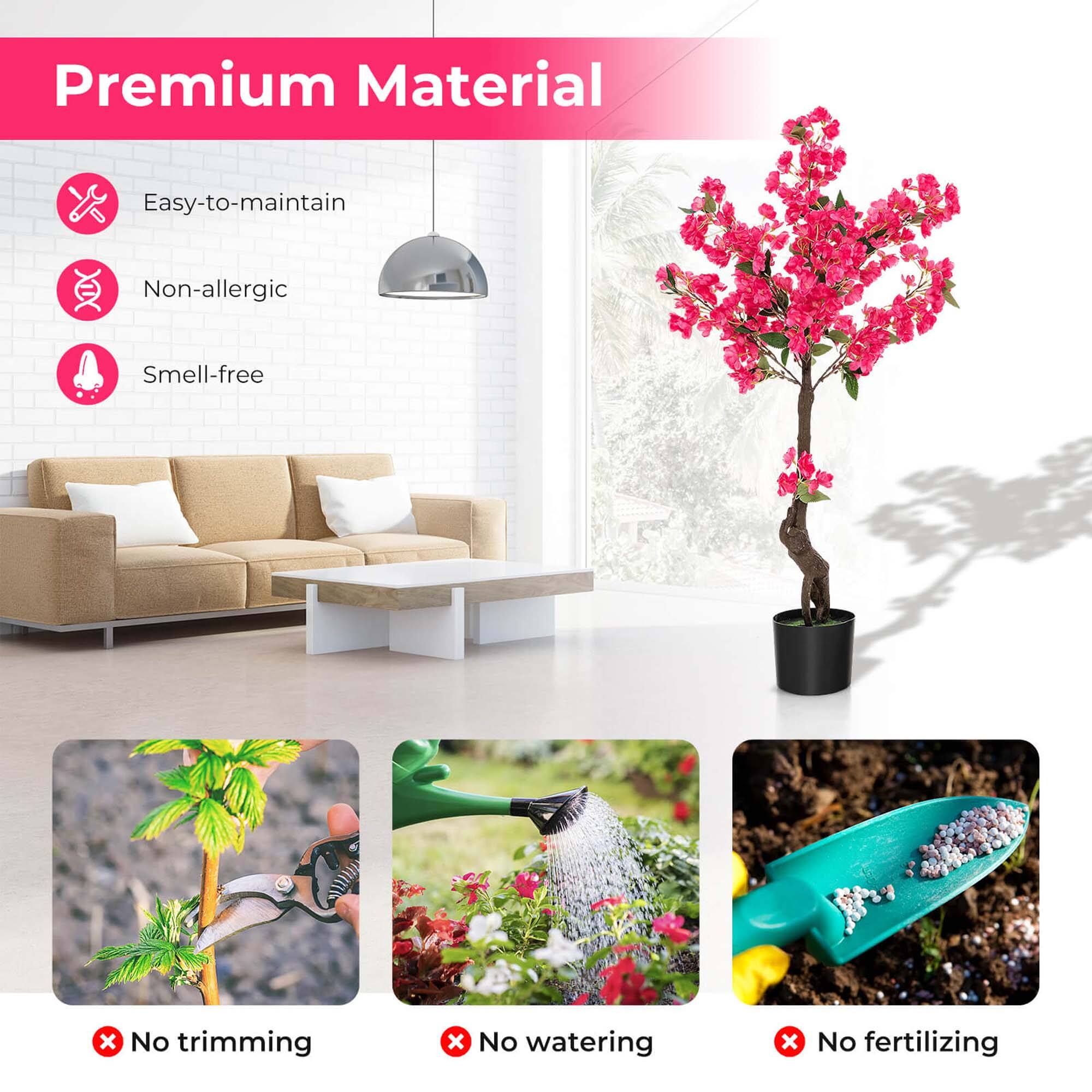 Premium Material

- Easy-to-maintain
- Non-allergic
- Smell-free

No trimming
No watering
No fertilizing