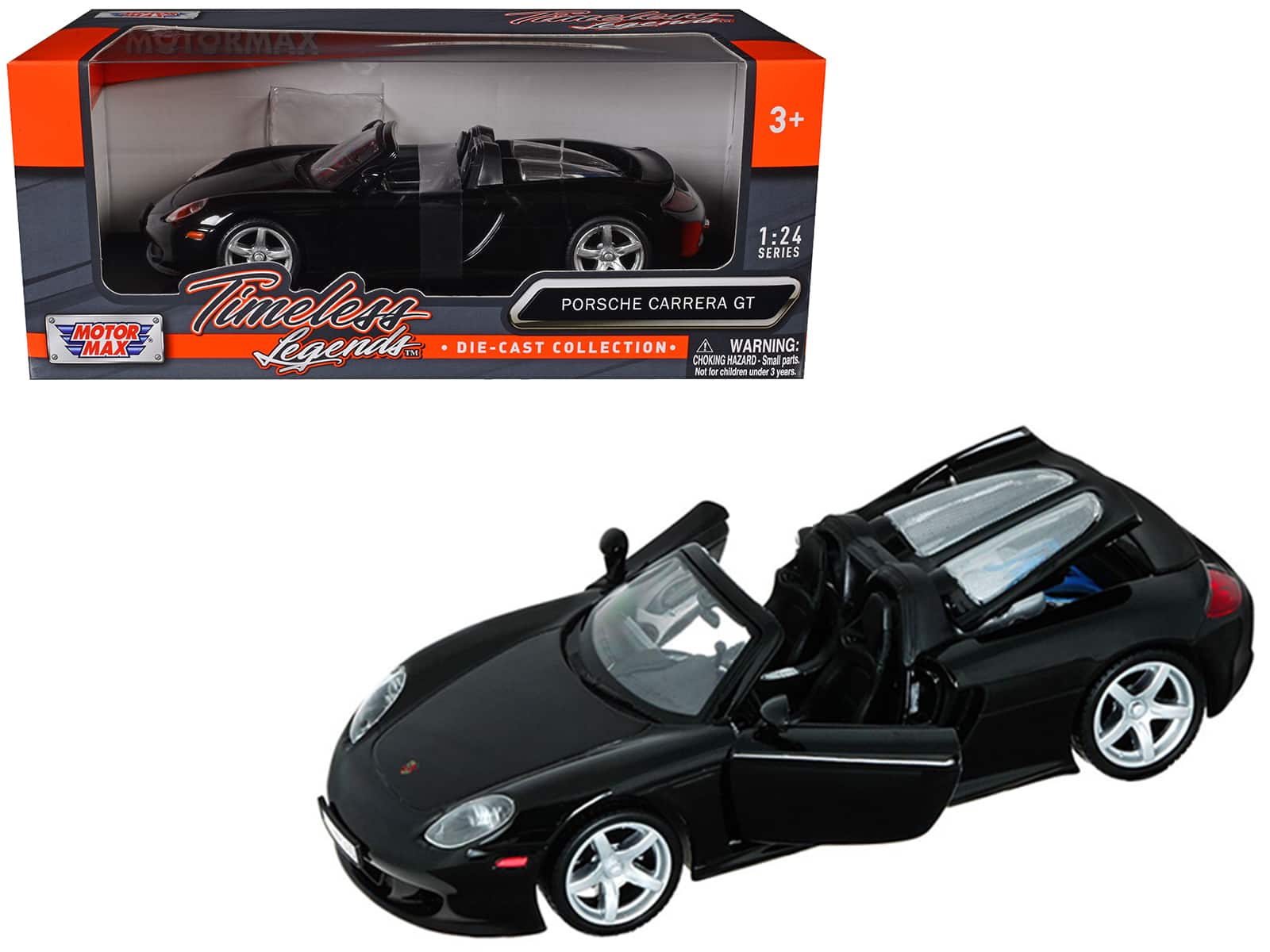 Porsche Carrera GT Black 1/24 Diecast Car Model by Motormax price history on PriceWatchPro