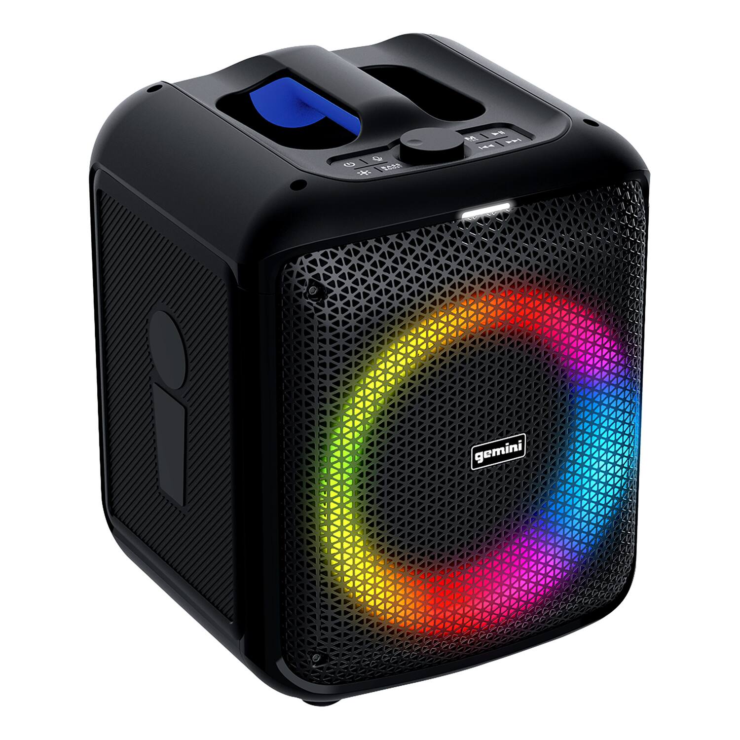 Angle. Gemini - GGO Series Portable Bluetooth TWS Karaoke Speaker with Lights, Microphone, Remote GGO-650L - Black.