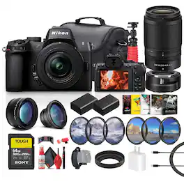 Z50 II Mirrorless Camera with Nikon Z DX 16-50mm & 50-250mm Lenses + More