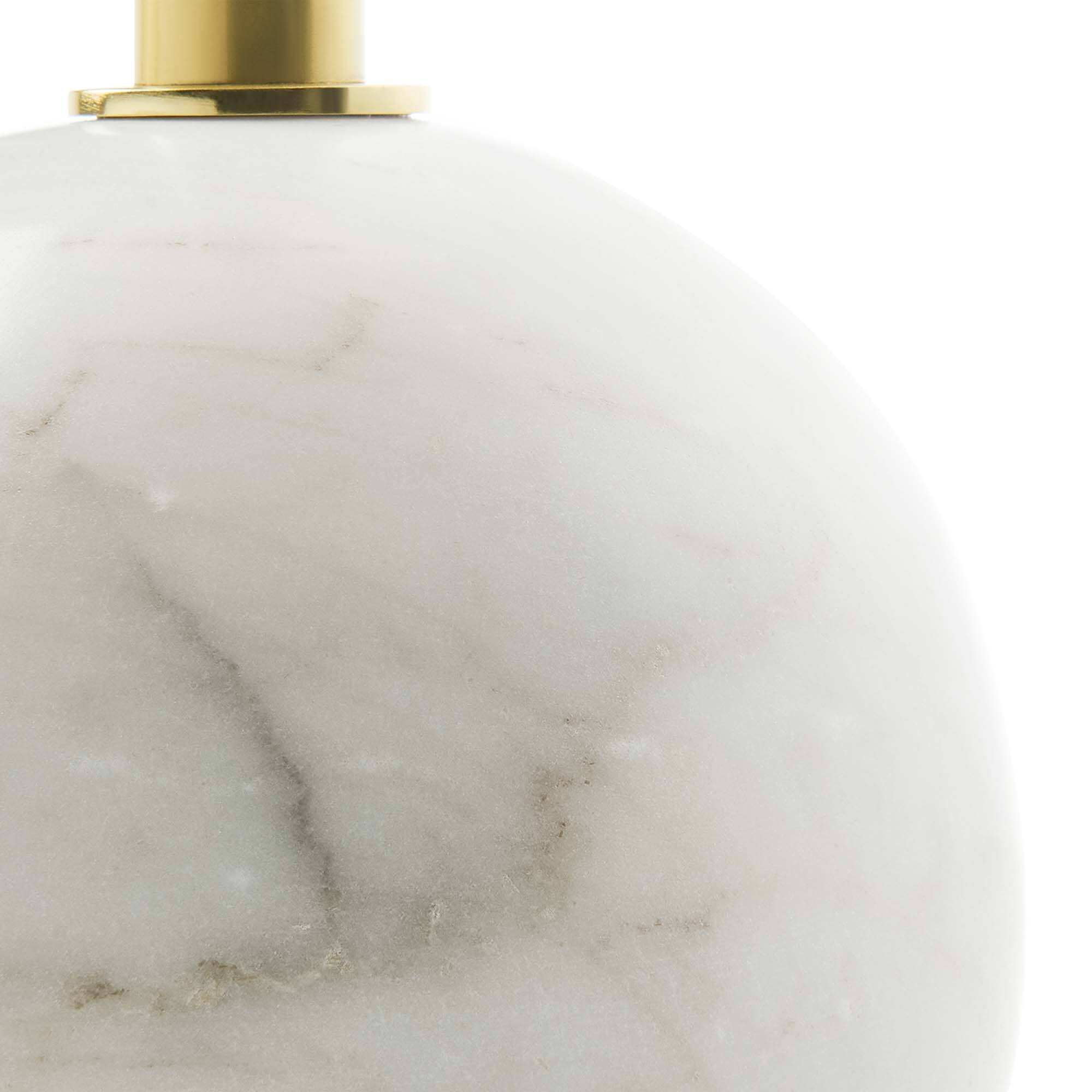 Alt View 6. Modway - Aliza Round White Marble Side Table by Modway - White Brass.