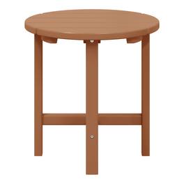 WestinTrends - Dylan Adirondack Round Outdoor Side Table - Teak