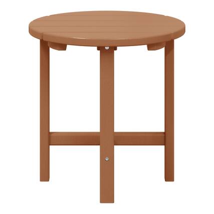 Front. WestinTrends - WestinTrends Dylan Adirondack Round Outdoor Side Table - Teak.