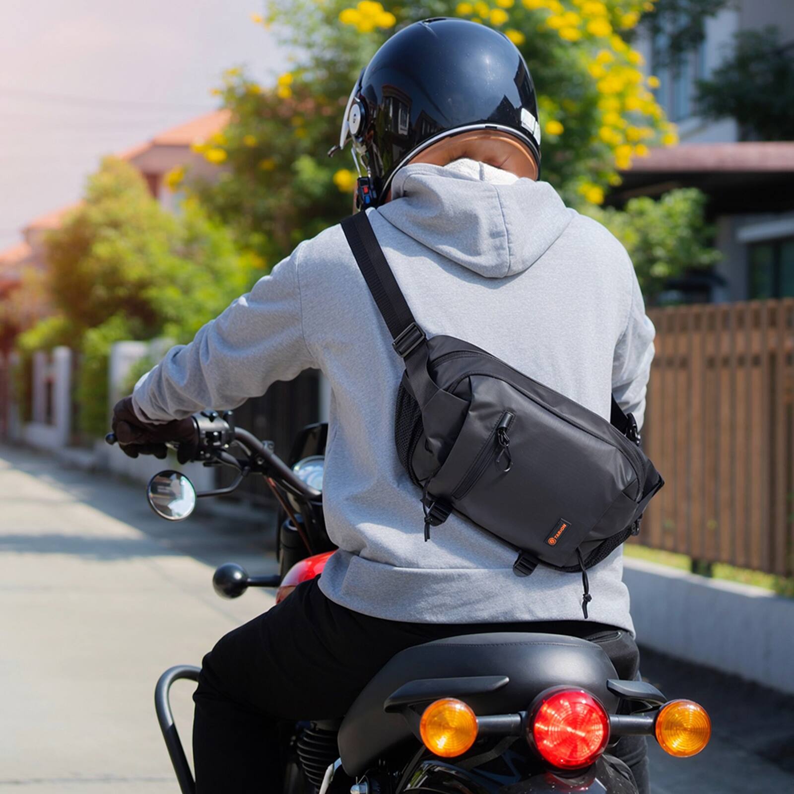 Alt View 4. TARION - TARION 6L Waterproof Camera Sling Bag: Crossbody Bag with Removable Dividers Tripod Holder TR-XP - Black.