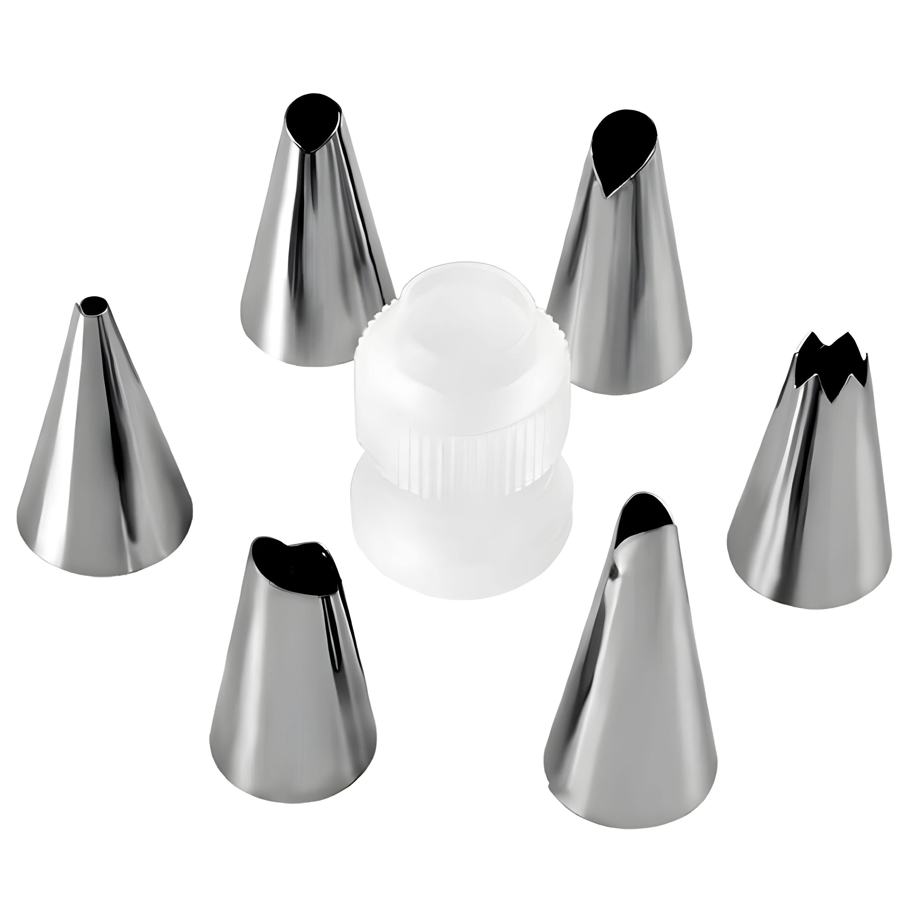 Angle. Kitcheniva - Piping Bag & Icing Tips Cake Decorating Kit 8Pcs - Multicolor.