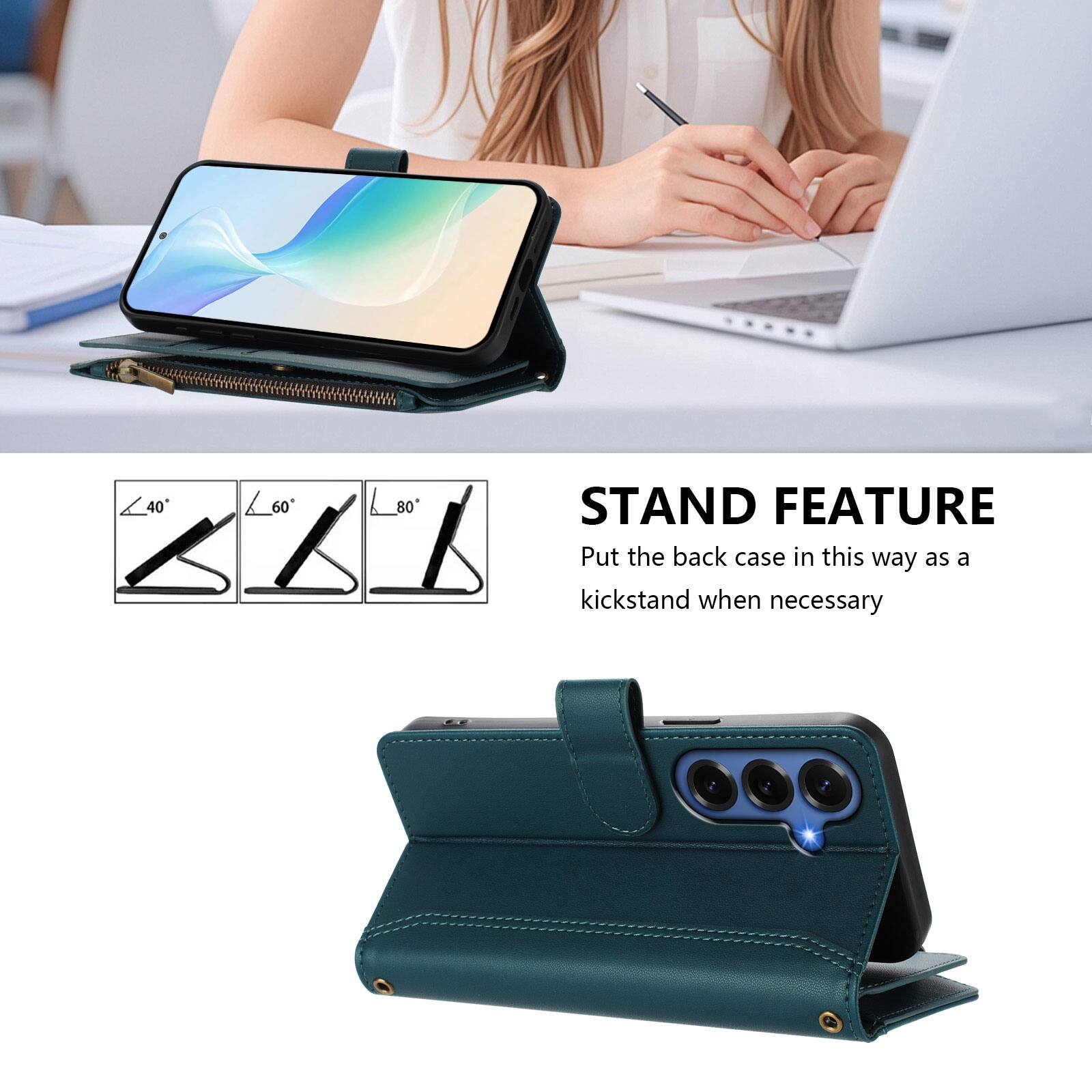 40°
60°
80°

STAND FEATURE
Put the back case in this way as a kickstand when necessary