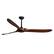 Alt View 5. VEVOR - 72 Inch Ceiling Fan without Light, 6-Speed Remote Control, 3-Wood-Blade, Reversible DC Motor - Black, Walnut.