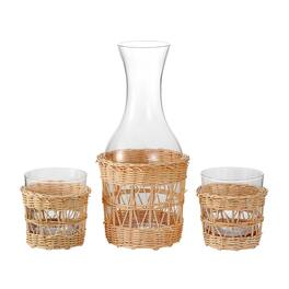 BreeBe - Bedside Night Water Carafe and Tumblers 3 in 1 set - Clear