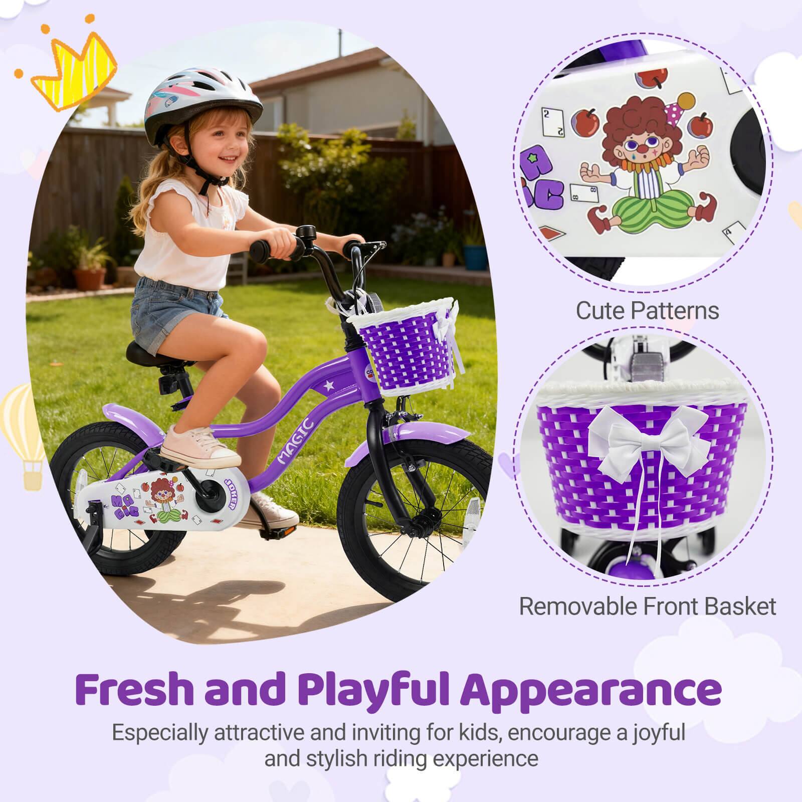 2 P Cute Patterns  
MAGIC Removable Front Basket  
Fresh and Playful Appearance  
Especially attractive and inviting for kids, encourage a joyful and stylish riding experience