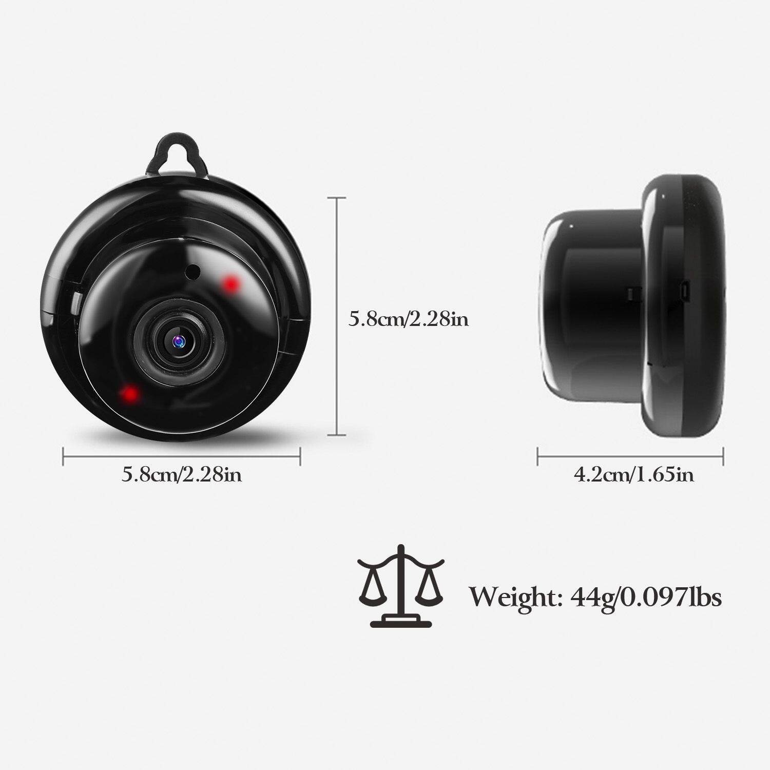 5.8cm/2.28in  
5.8cm/2.28in  
4.2cm/1.65in  
Weight: 44g/0.097lbs