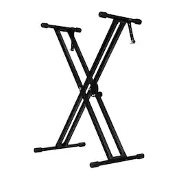 Stock Preferred - Double X-Style Heavy Duty Adjustable Piano Keyboard Stand - KS 2X BLK