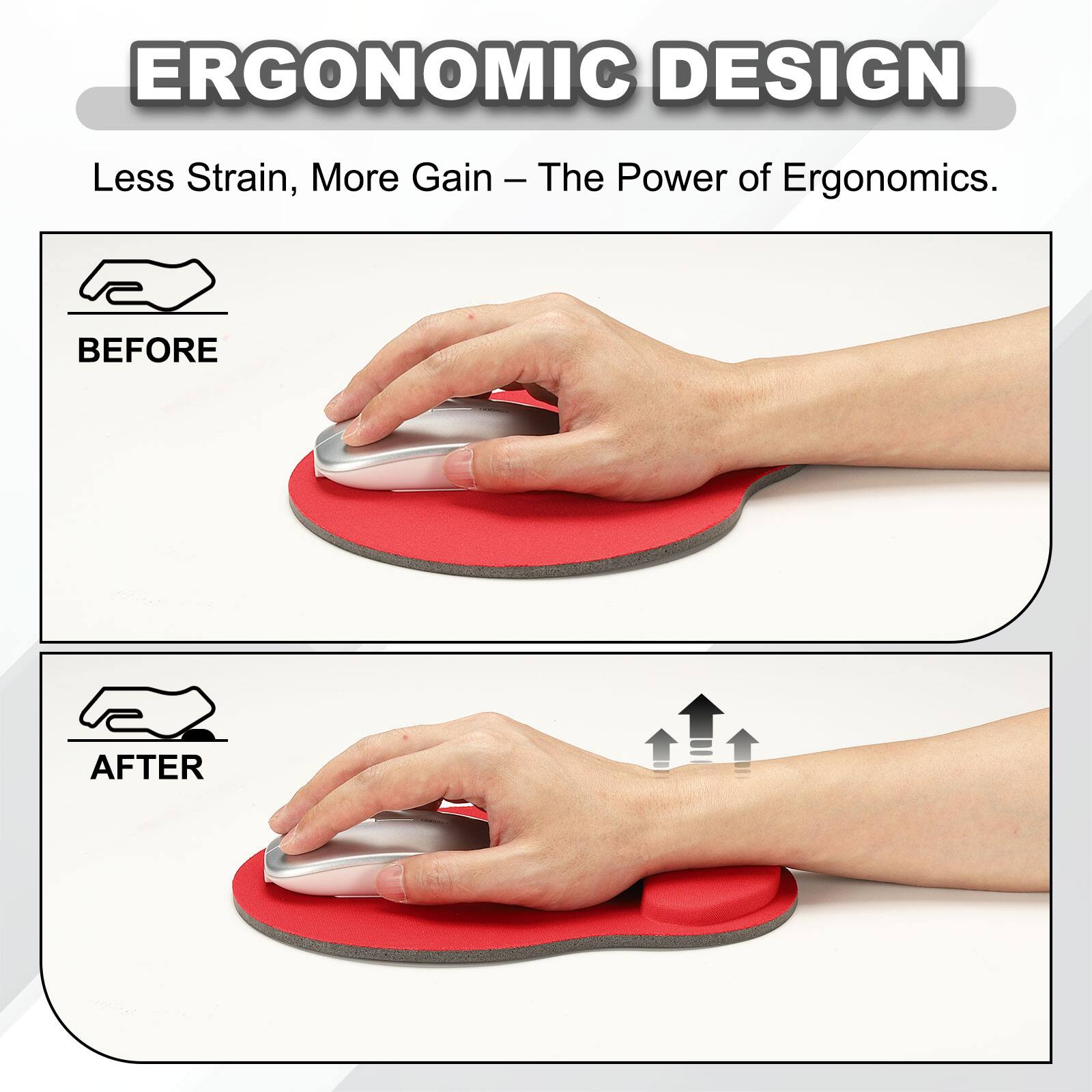 ERGONOMIC DESIGN  
Less Strain, More Gain – The Power of Ergonomics.  

BEFORE  
AFTER