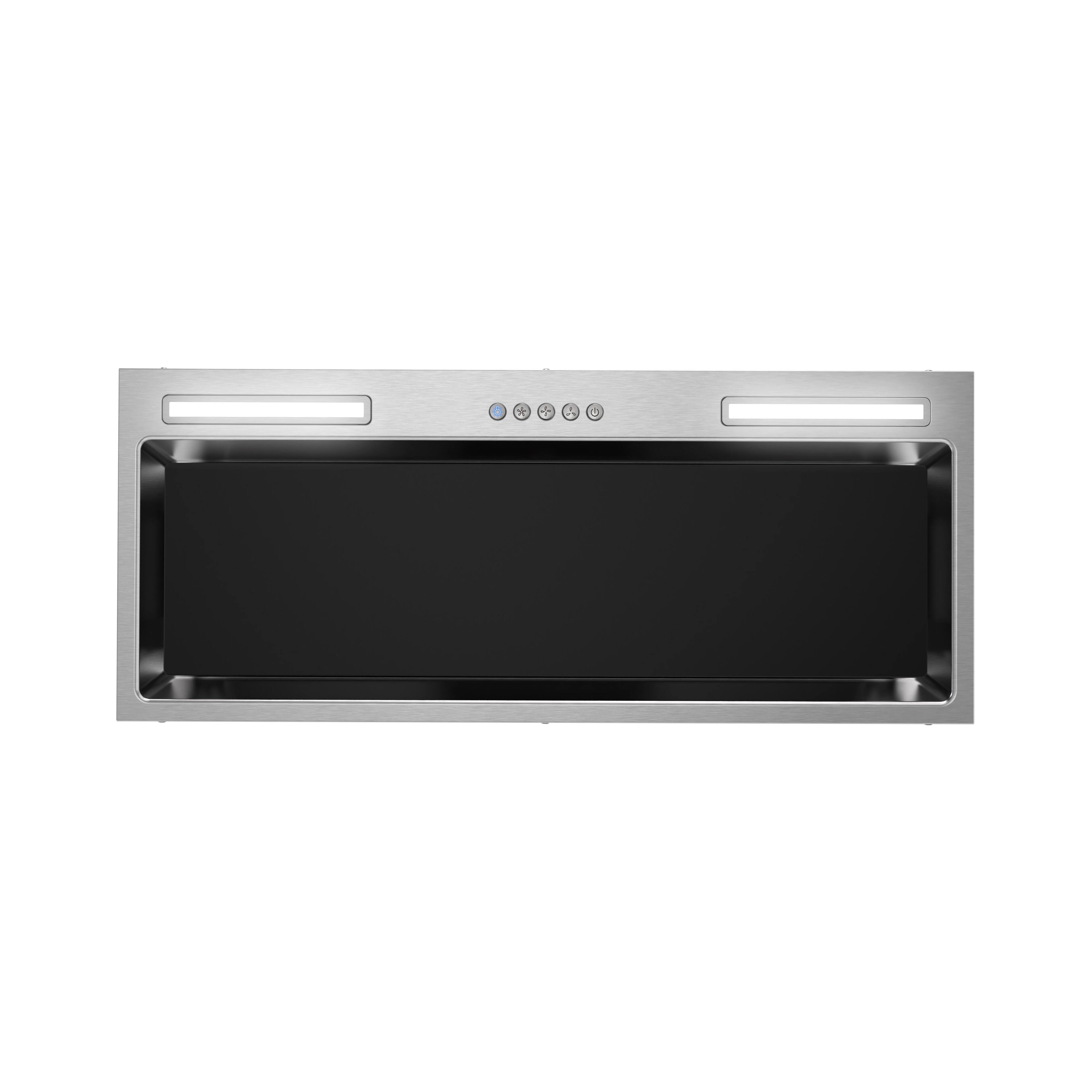 Alt View 7. Streamline - 28 in. Cupello Convertible Insert 350 CFM Range Hood, Mesh Filters, Electronic Button Control, LED Lights - Glossy Black.