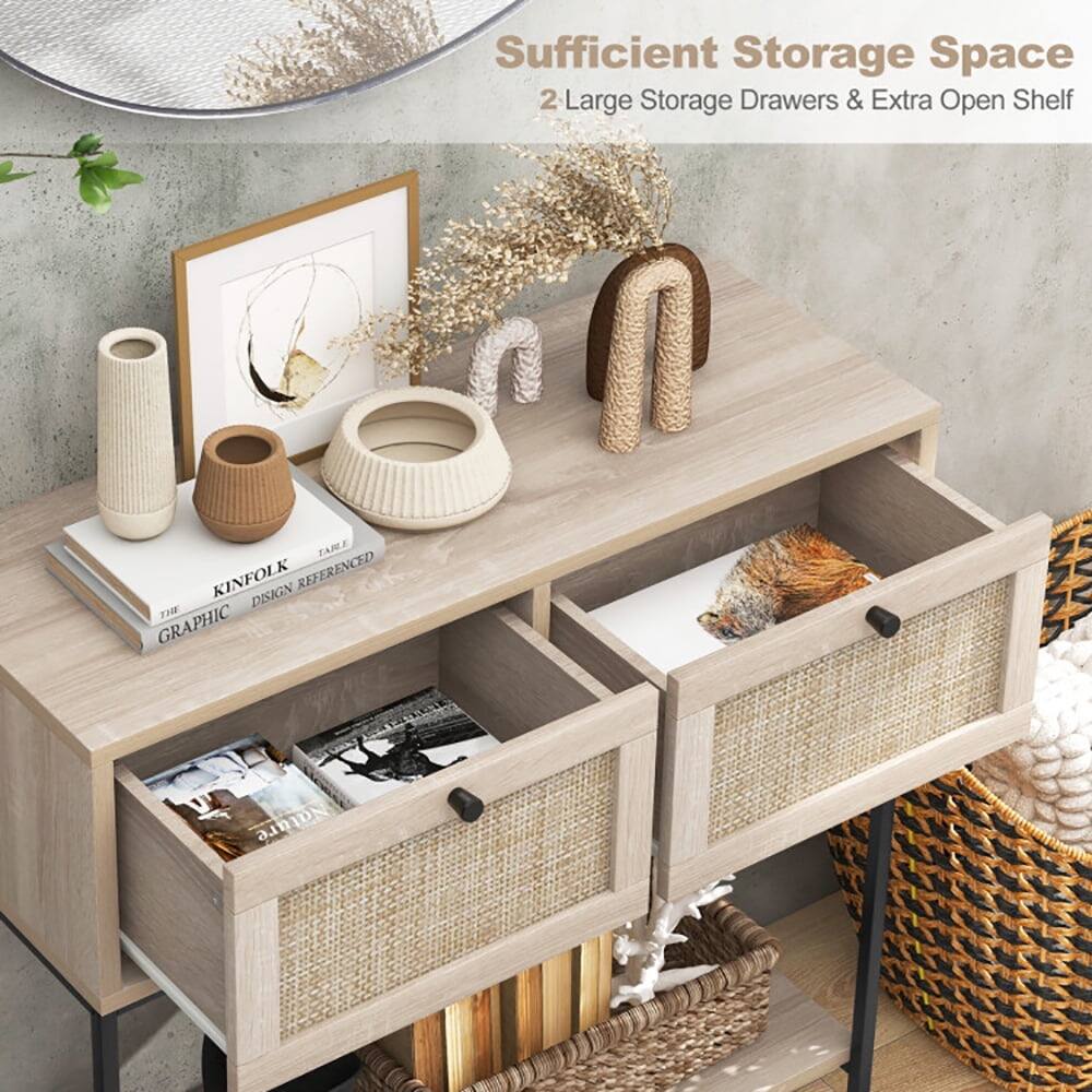 Sufficient Storage Space  
2 Large Storage Drawers & Extra Open Shelf  

KINFOLK  
THE GRAPHIC  
DESIGN REFERENCED