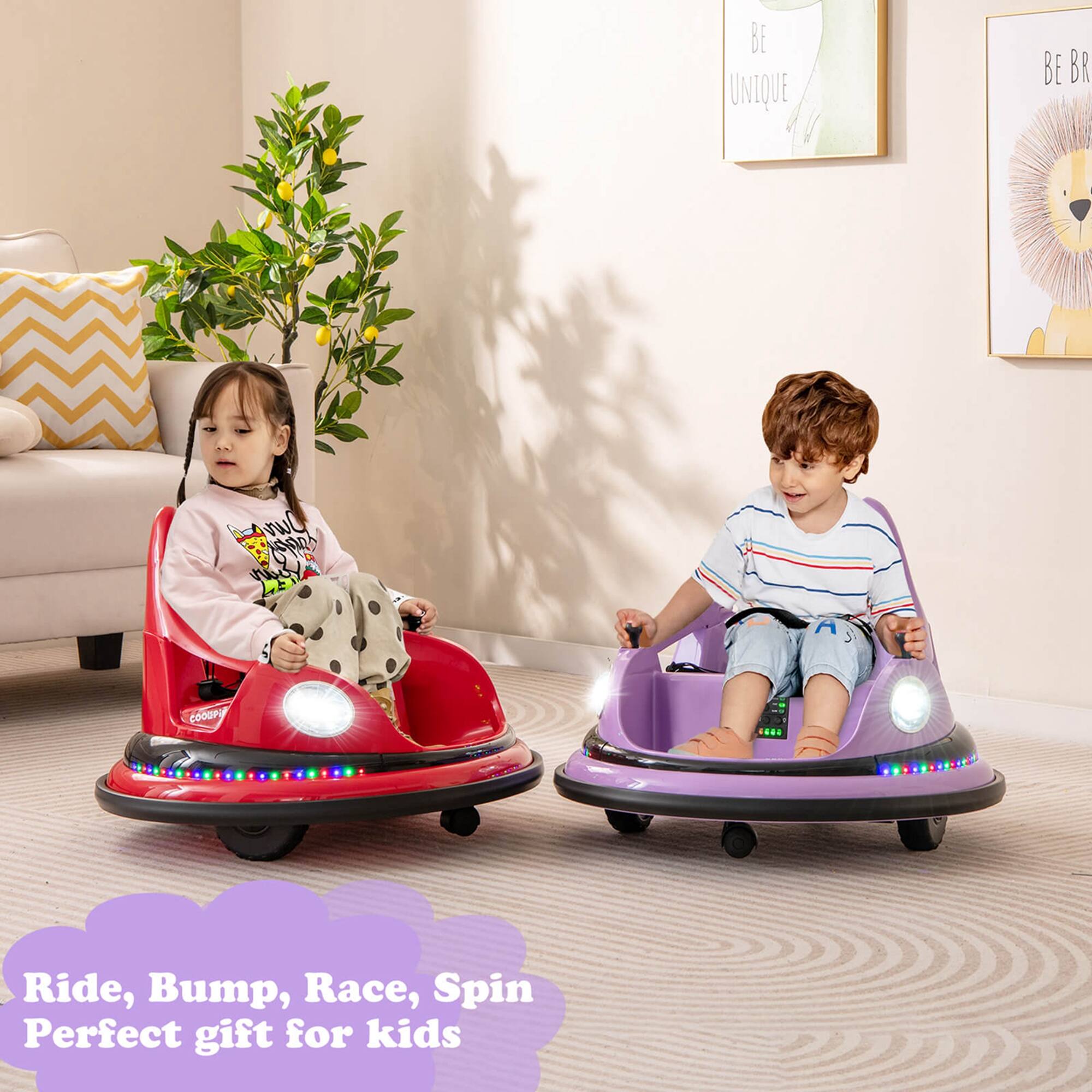 BE UNIQUE  
BE BRAVE  

Ride, Bump, Race, Spin  
Perfect gift for kids