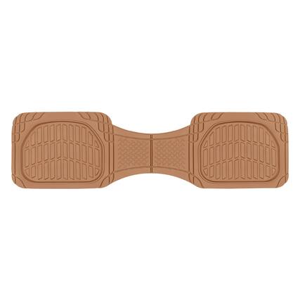Front. Dazzling Pops - Flextough Deep Dish Rubber Floor Mat Liners Heavy Duty All weather Universal Fit Trim to fit Mats For Car - Beige 1 Piece.