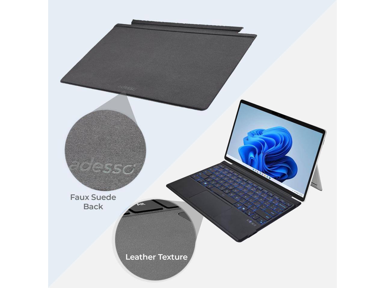 adesso Faux Suede Back - Leather Texture