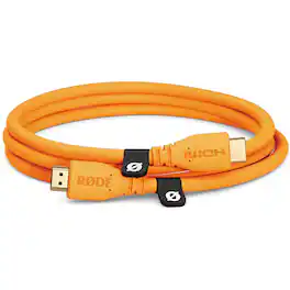 RØDE - Rode Premium High Speed HDMI Cable with Ethernet - Orange, 5'