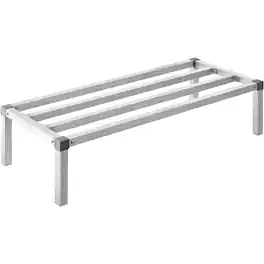 VEVOR - Aluminum Dunnage Rack, 48” x 20” Commercial Food Floor Rack, 12” Off the Floor, 1000 lbs Capacity All-Welded - metallic color