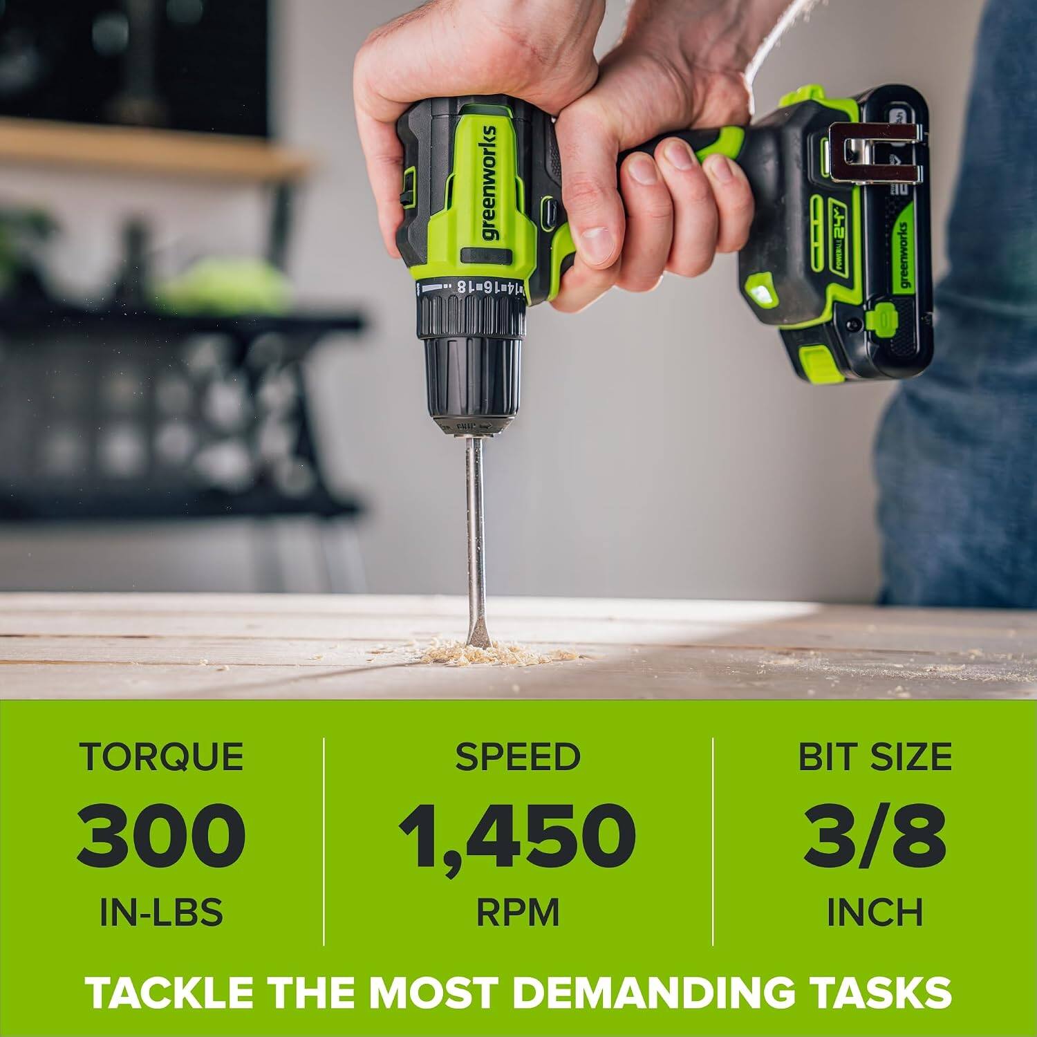 greenworks 141618

greenworks
TORQUE 300 IN-LBS
SPEED 1,450 RPM
BIT SIZE 3/8 INCH
TACKLE THE MOST DEMANDING TASKS