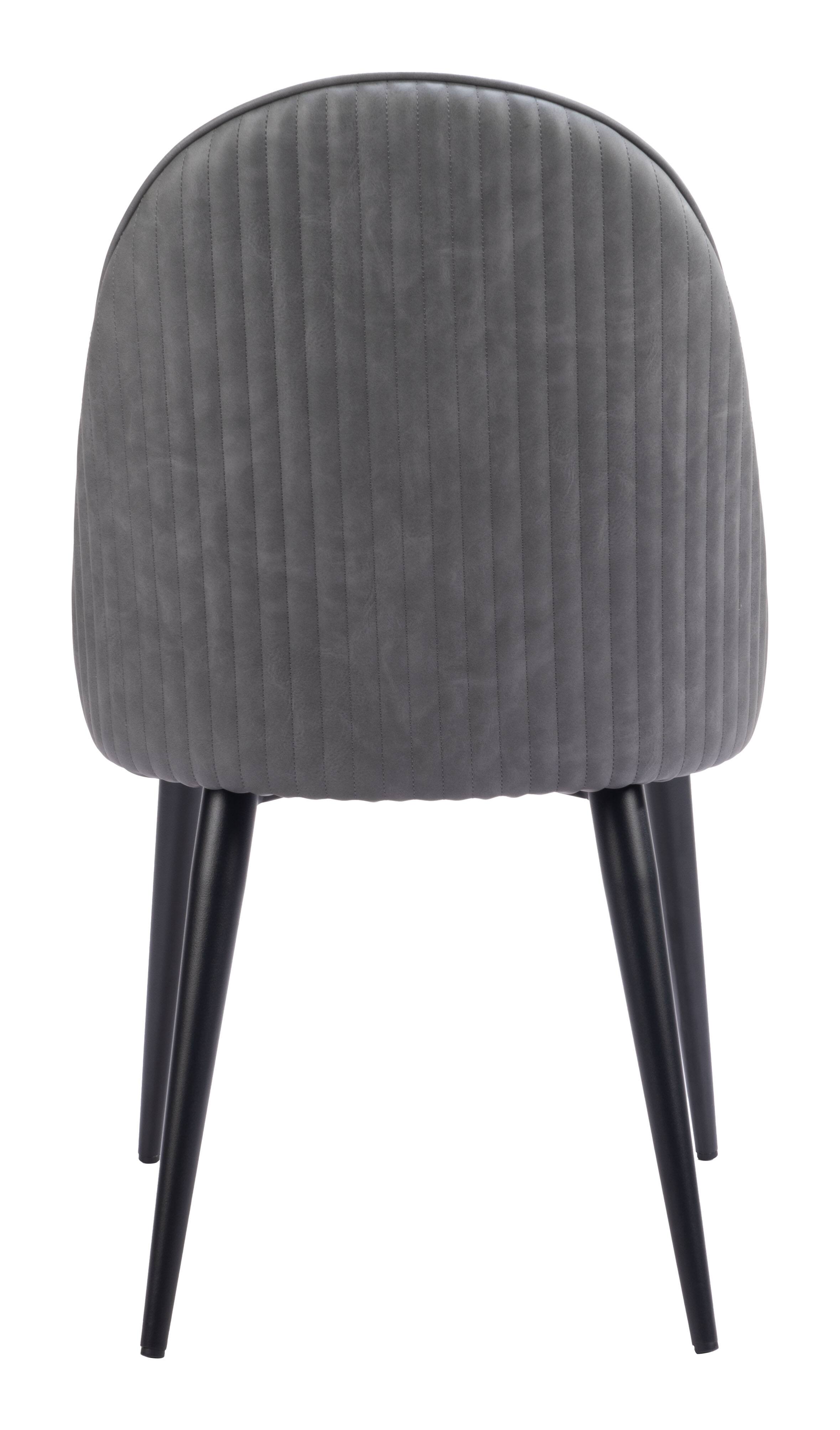 Angle. Hivvago - Silloth Armless Dining Chair (Set of 2) Gray - Gray.