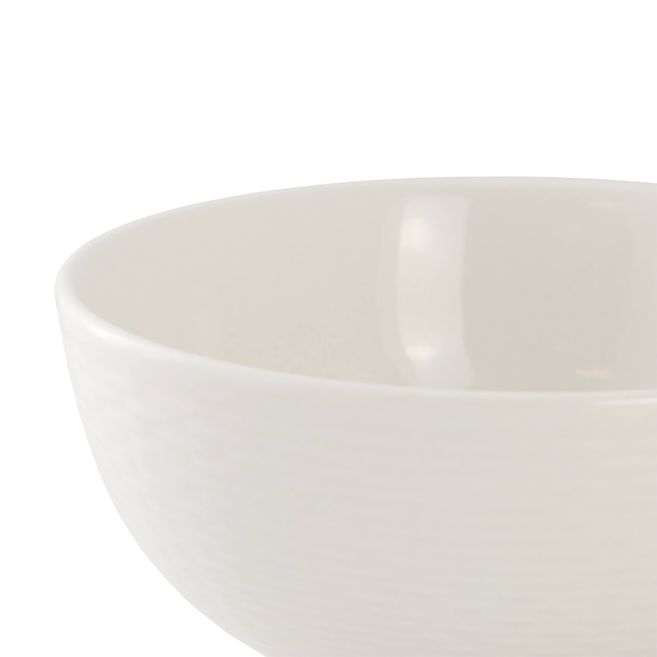 Left. Elama - Elama Ophelia 6 Piece Stoneware Cereal Bowl Set in White - White.