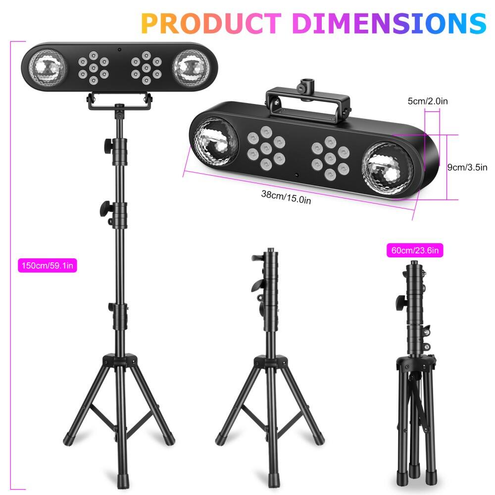 PRODUCT DIMENSIONS

- Width: 38cm / 15.0in
- Height: 60cm / 23.6in
- Depth: 5cm / 2.0in
- Height of Tripod: 150cm / 59.1in