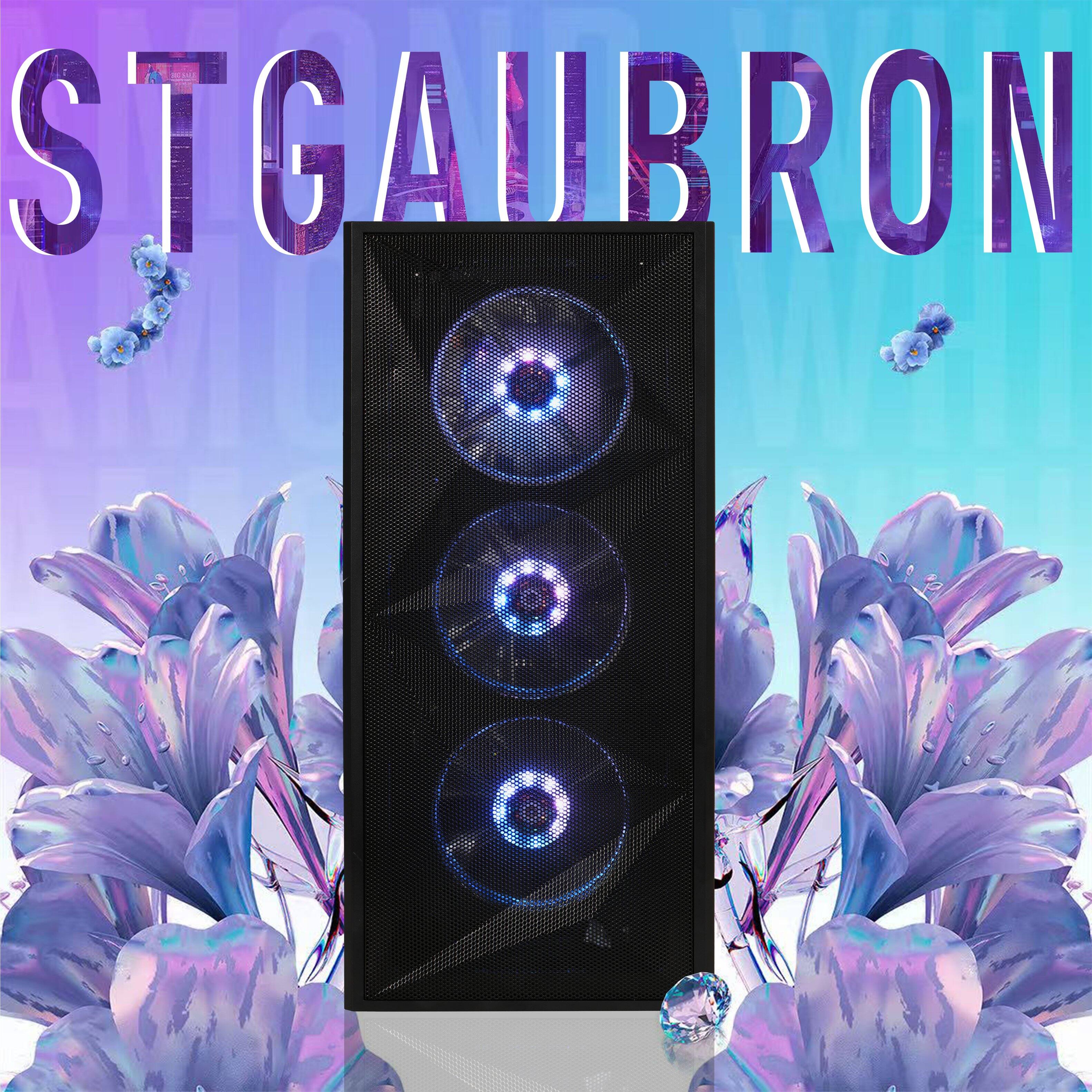 Left. STGAubron - STGAubron Gaming PC Desktop Computer, AMD Ryzen7 5700X up to 4.6Ghz, GeForce RTX 3050 6G, 16GB DDR4 RAM, 1TB SSD, WIN11H - Black.