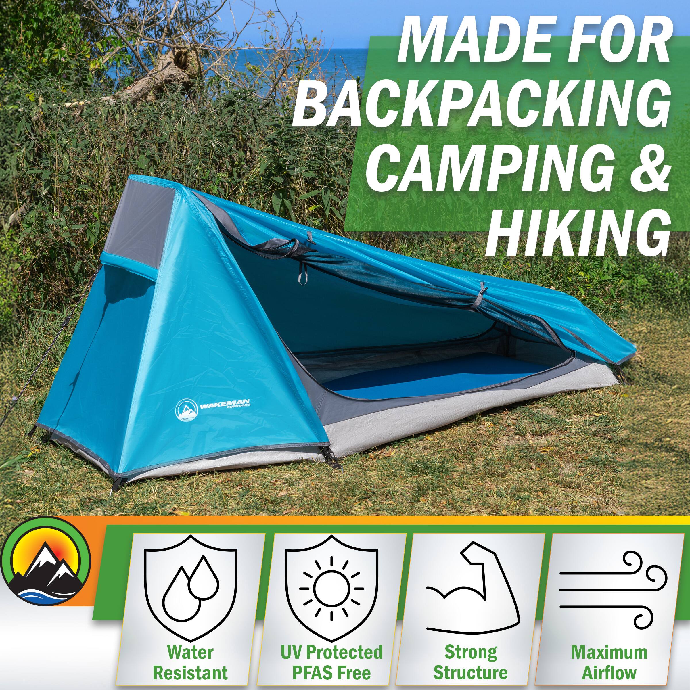MADE FOR BACKPACKING CAMPING & HIKING

- Water Resistant
- UV Protected
- PFAS Free
- Strong Structure
- Maximum Airflow