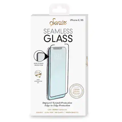 iPhone X/XS
Sonix SEAMLESS GLASS
EDGE-TO-EDGE PROTECTION
9:41
Rrdn Seperte Sonia
EASY APPLICATION
Limited Lifetime Warranty
Impact & Scratch Protection
Edge-to-Edge Protection
CASE FRIENDLY COVERAGE
DURABLE | ULTRA THIN | HD CLARITY | TOUCH SENSITIVE