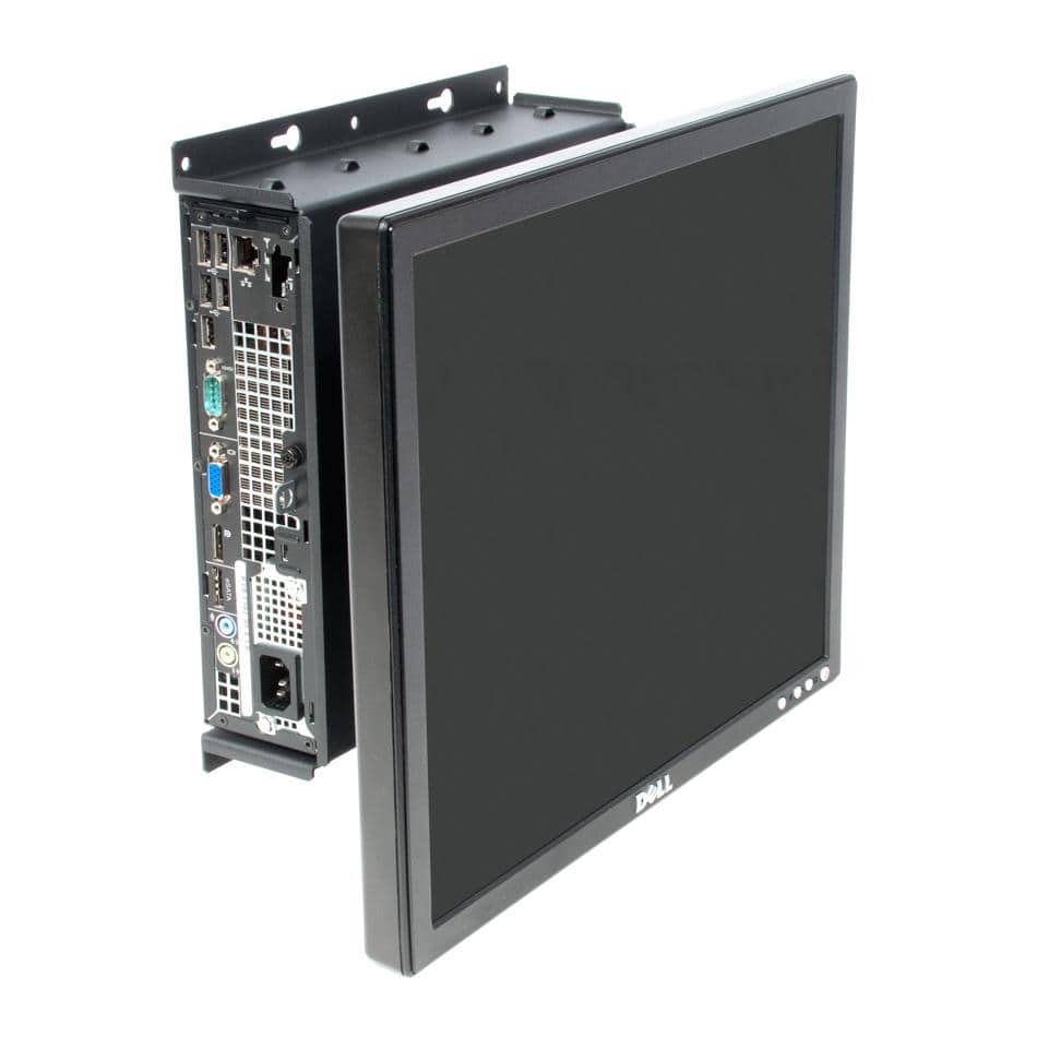 Front. RackSolutions - RackSolutions 110-B Fixed Wall Mount for Dell USFF - Black.