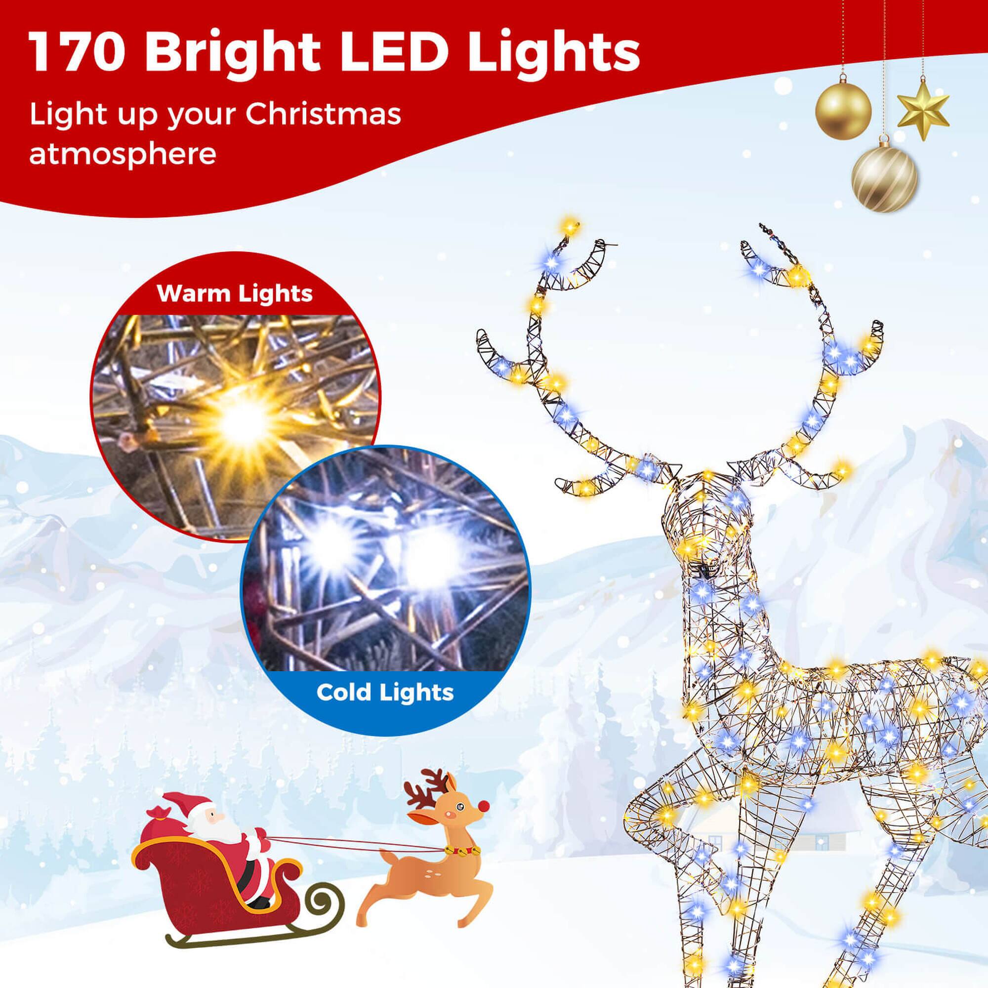 170 Bright LED Lights Light up your Christmas atmosphere Warm Lights Cold Lights