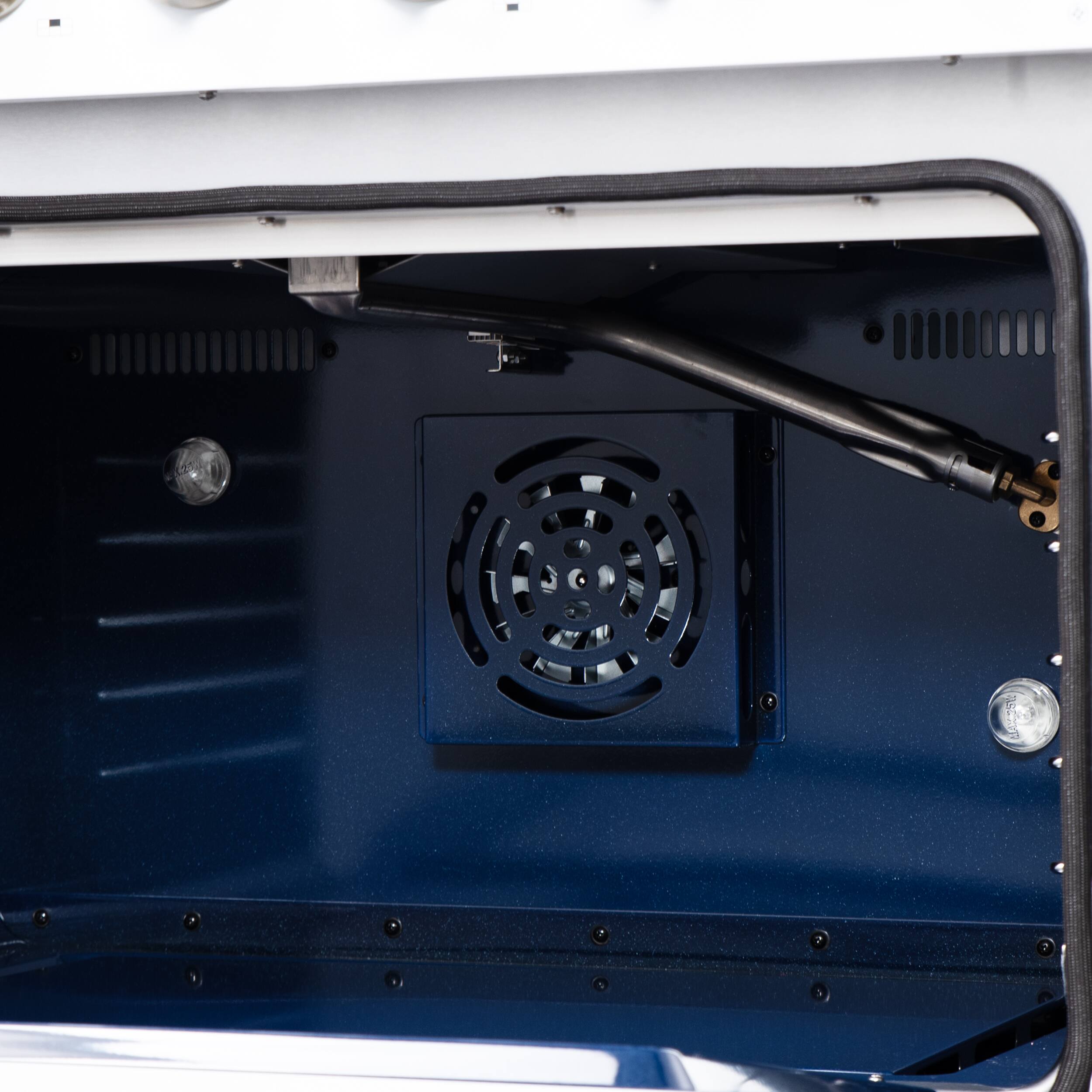 Alt View 13. Forno Appliances - Massimo 5.36 Cu. Ft. Freestanding Gas Convection Range with Air Fryer Kit, Wok Support & Griddle - White.