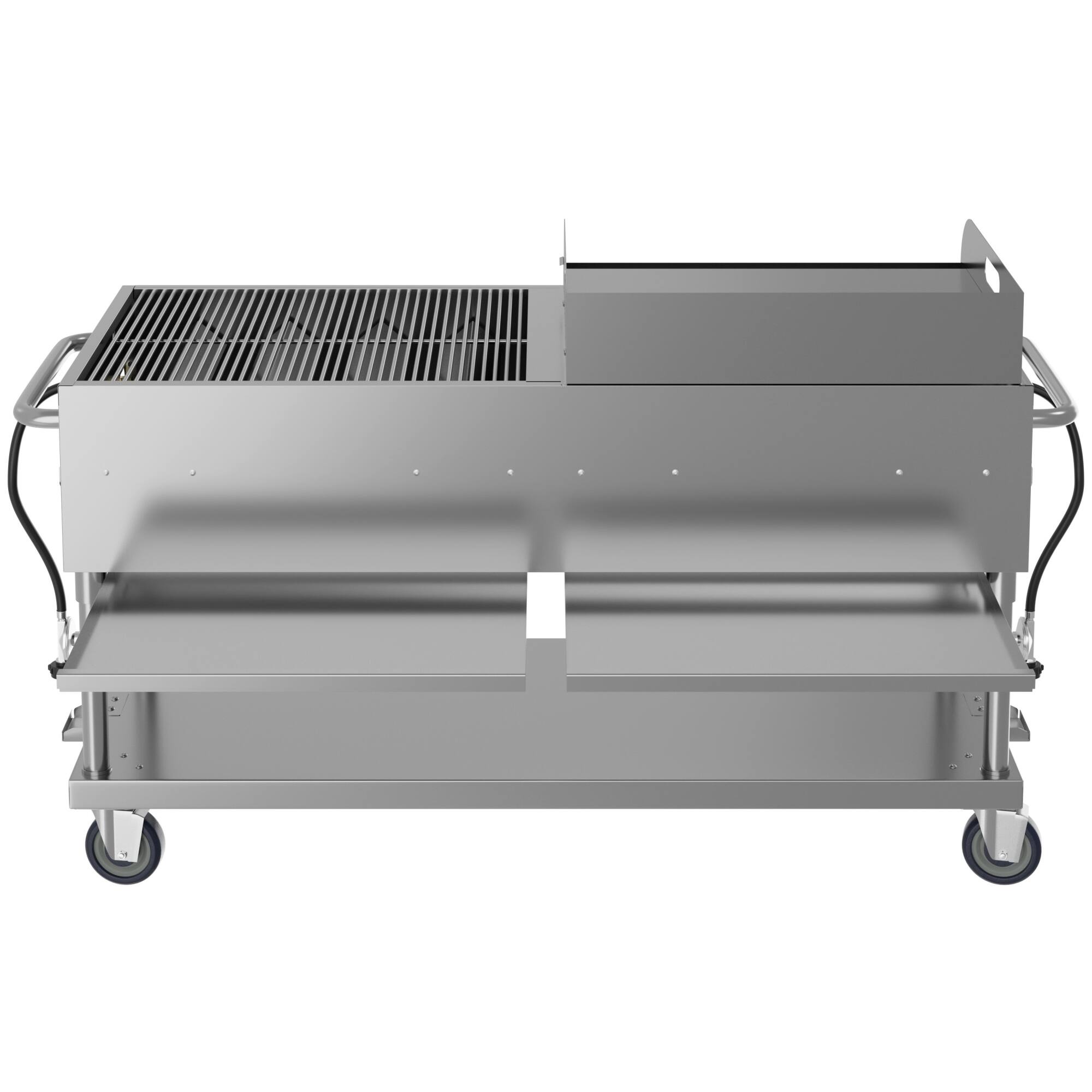 Alt View 4. Koolmore - 60 in. 8-Burner Commercial Outdoor Propane Gas Grill with 30 in. Griddle in Stainless-Steel, ETL Listed (CGKIT6-G30) - Stainless Steel.