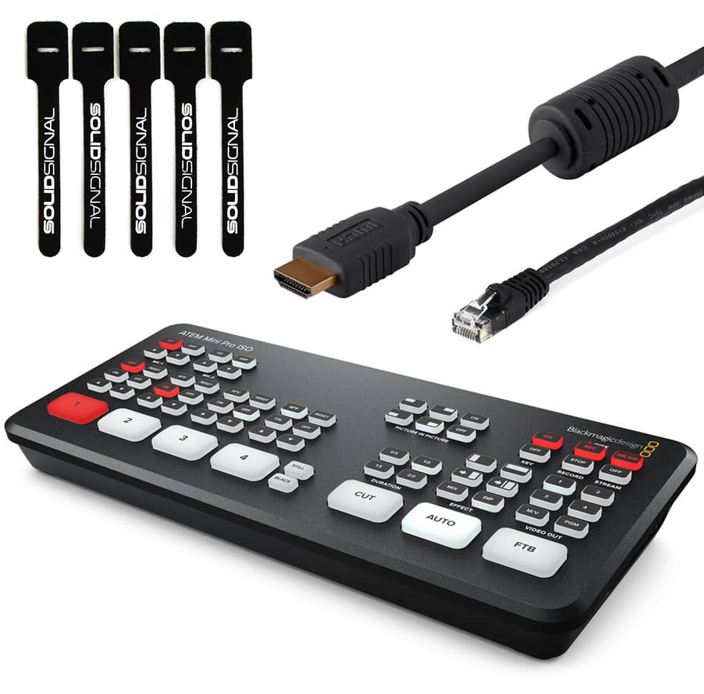 Blackmagic Design - ATEM Mini Pro ISO HDMI Live Stream Switcher Bundle