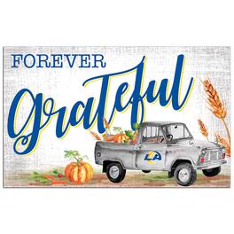 Fan Creations - Los Angeles Rams 11" x 19" Forever Grateful Sign - White