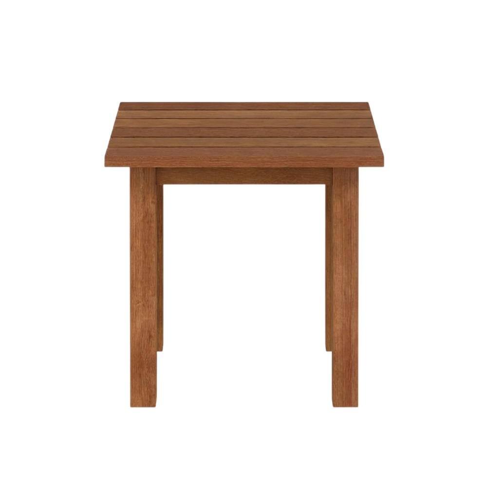 Back. Outdoor Escape - Teak Oil Outdoor Patio End Table In Finish For Garden - Natural.