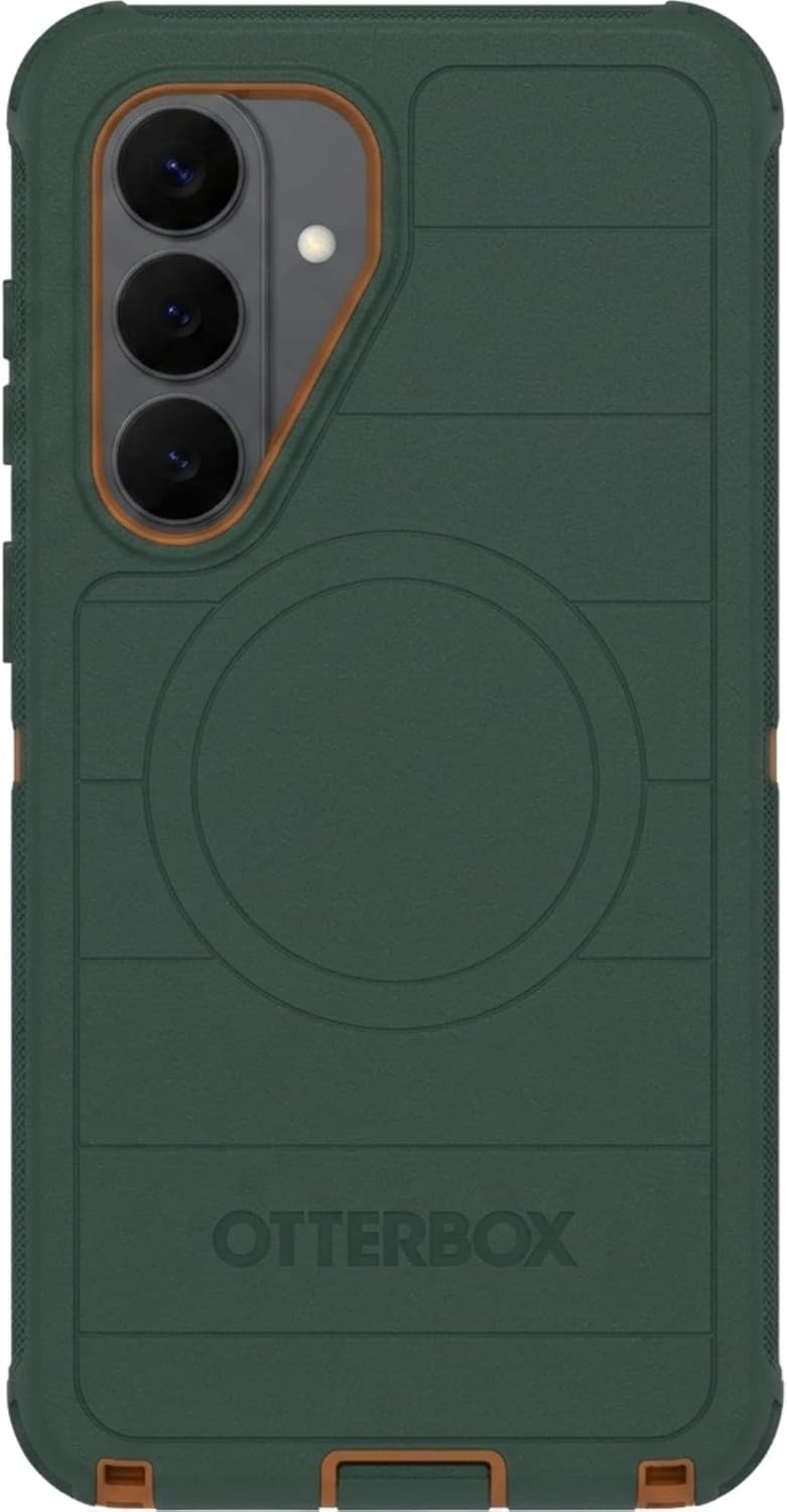 Back. OtterBox - OtterBox Galaxy S26+ (Only) - Defender Series Case - Holster Clip Included - Rugged & Durable - with Port Protection - Green Intrigue.