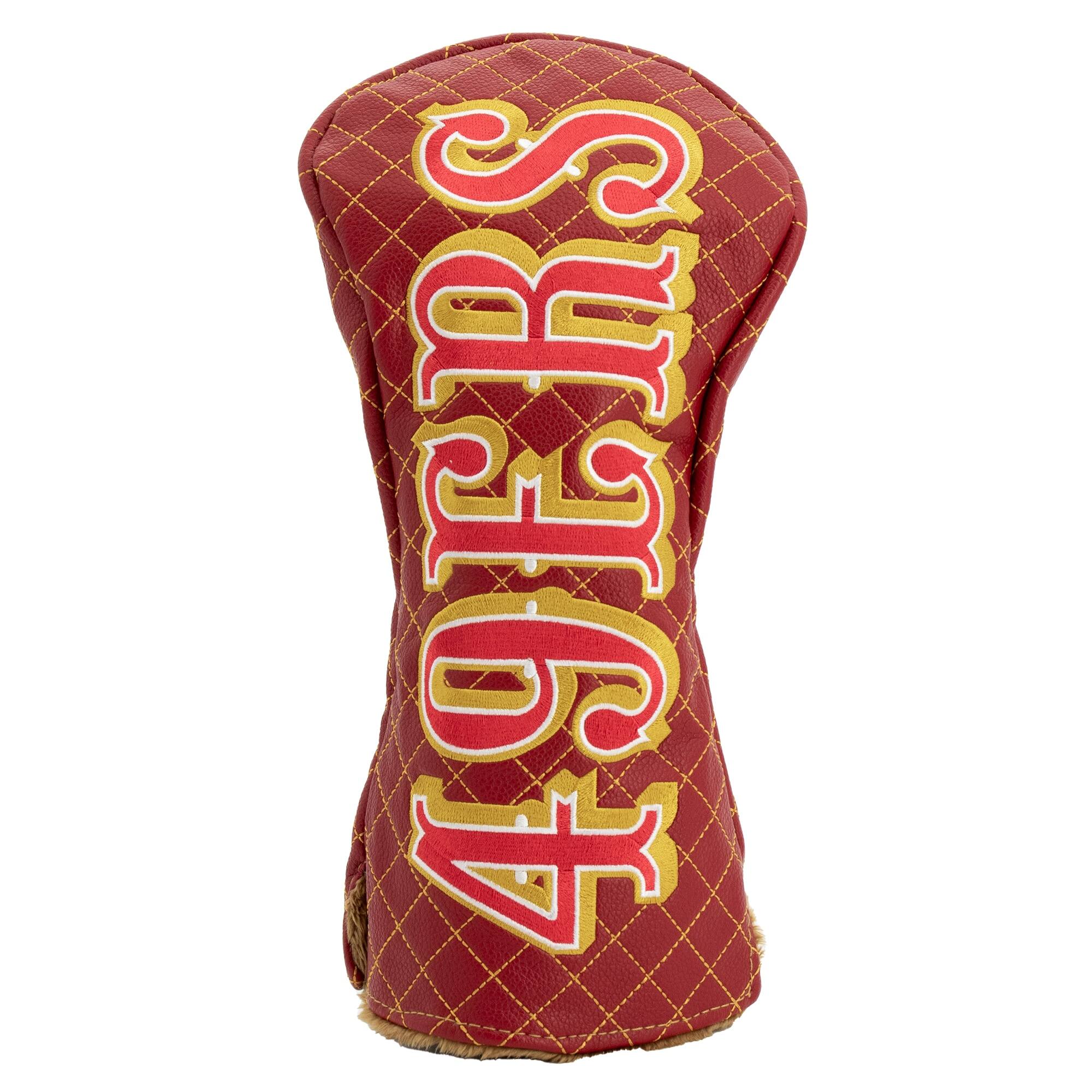Front. Team Golf - San Francisco 49ers Quilted Driver Headcover - Multicolor.
