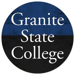 Jardine - Granite State College 20'' x 20'' Retro Logo Circle Sign - Navy
