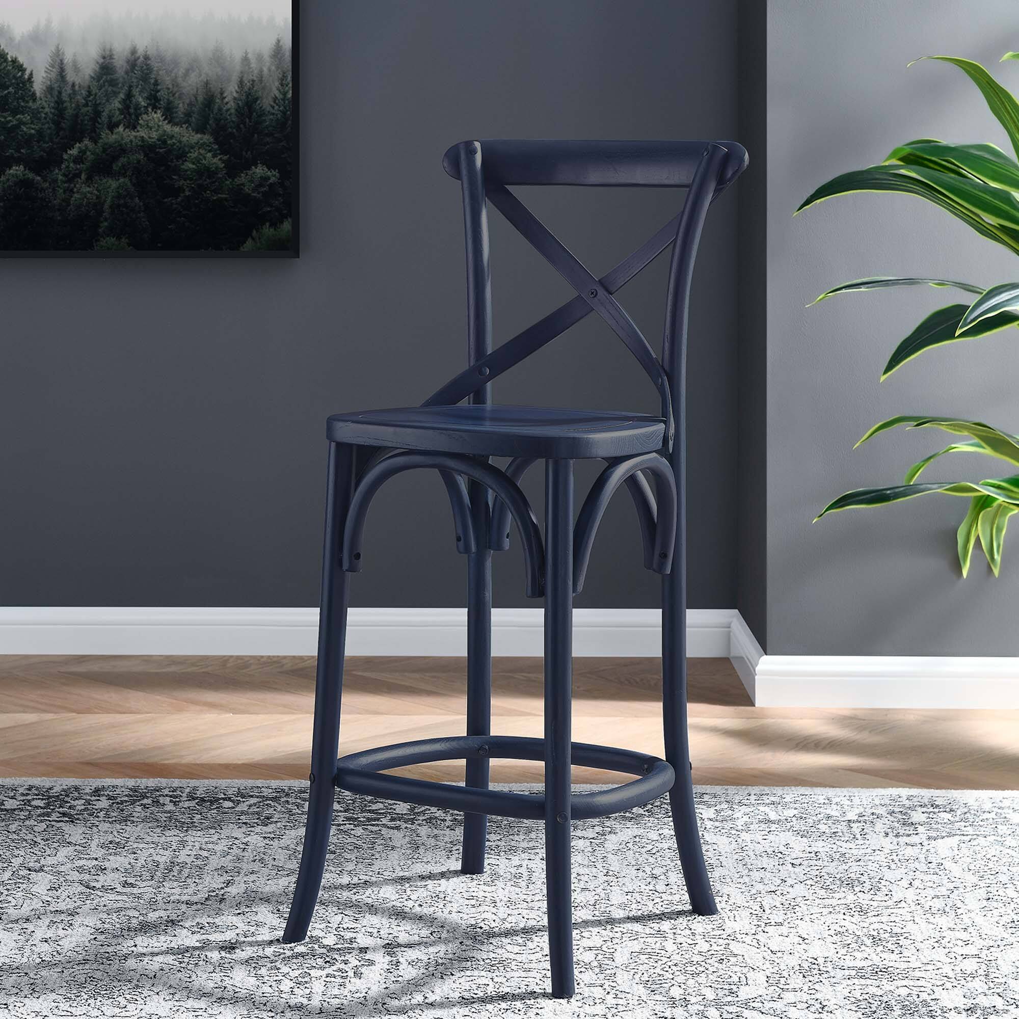 Alt View 7. Modway - Gear Counter Stool by Modway - Blue.