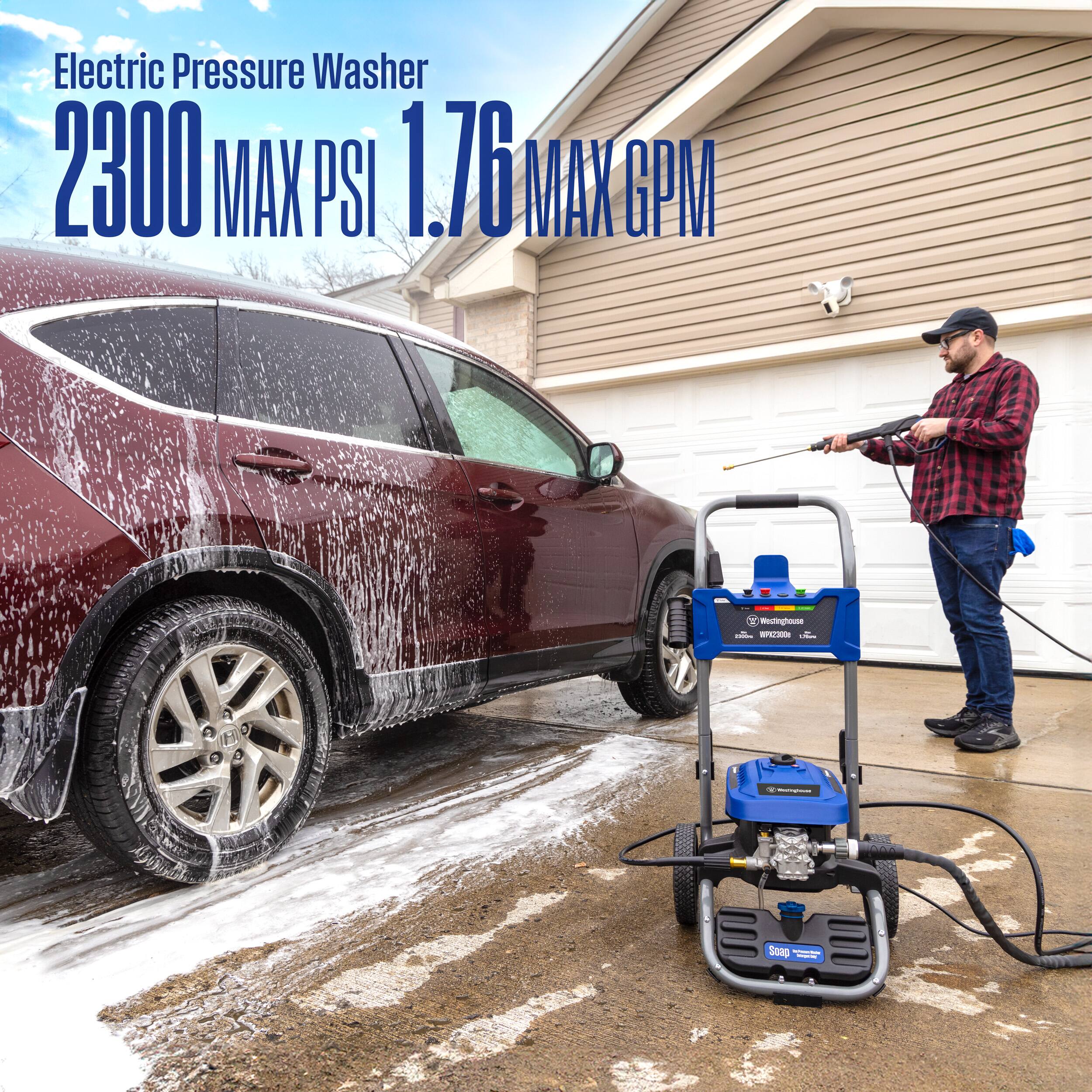 Electric Pressure Washer  
2300 MAX PSI 1.76 MAX GPM  

Westinghouse 2016 PK2300