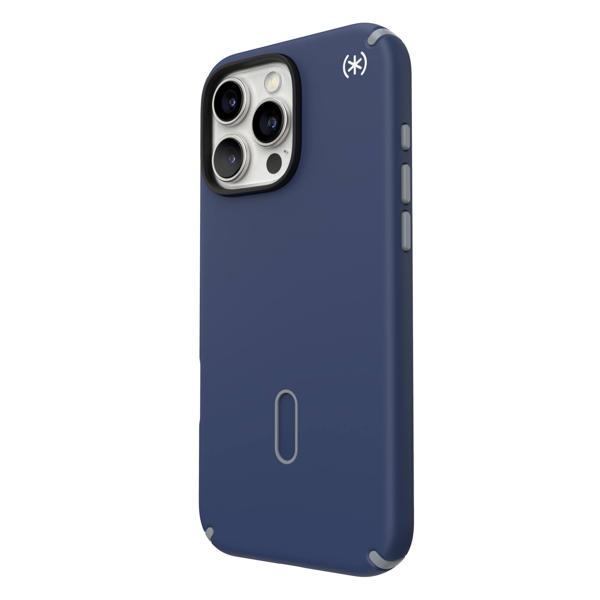 Angle. Speck - Presidio2 Pro ClickLock Case with MagSafe for Apple iPhone 16 Pro Max - Costal Blue.