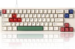 Wikistore - RT68 Rapid Trigger Gaming Keyboard,Hall Effect Magnetic Switch,RGB Backlit,Gasket Mount Hot Swap Struture - Beige Overflow