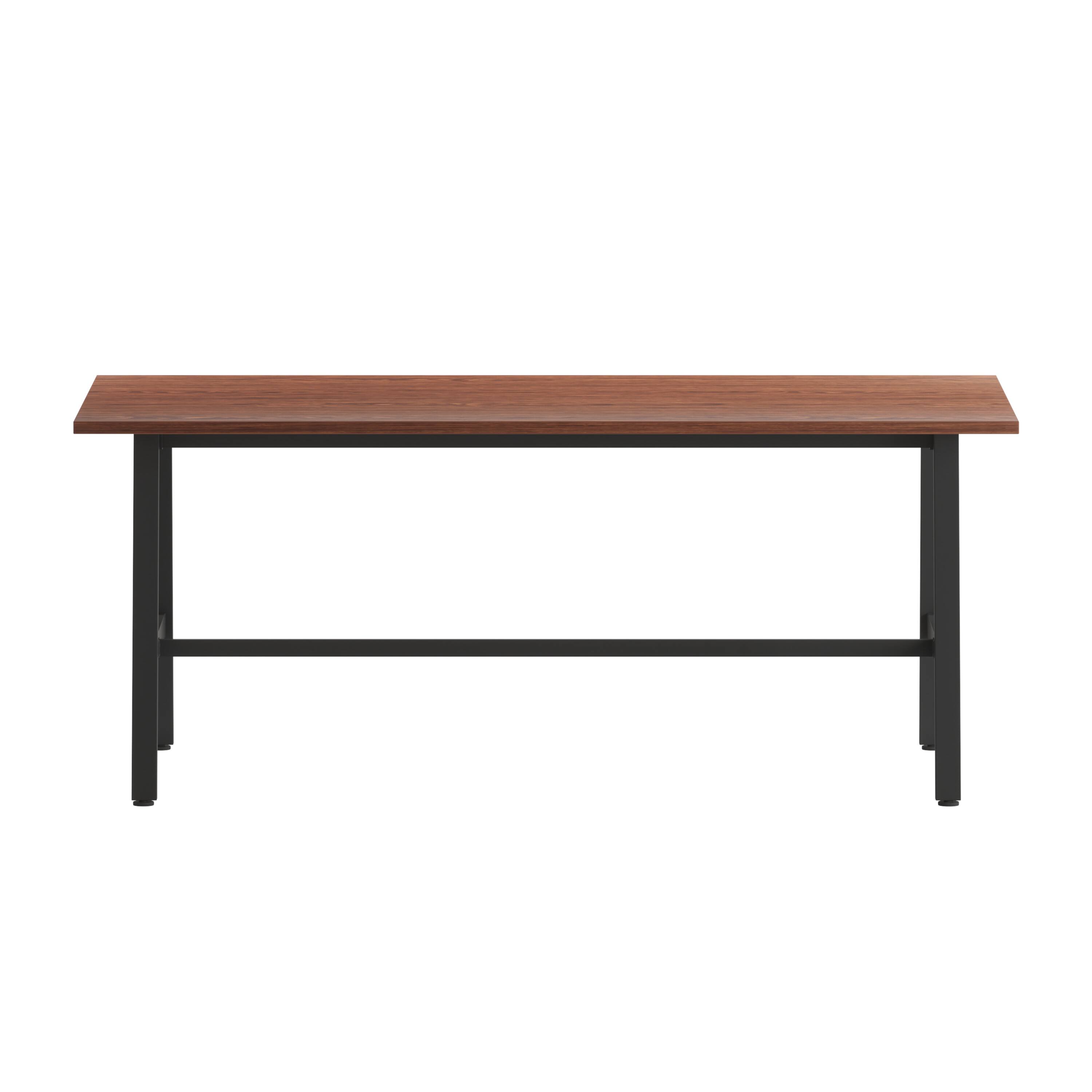 Angle. Flash Furniture - Redmond Commercial 72x36 Conference Table with 1" Thick Double Sided Laminate Table Top with PVC Edging and Heavy Duty A - Brown.