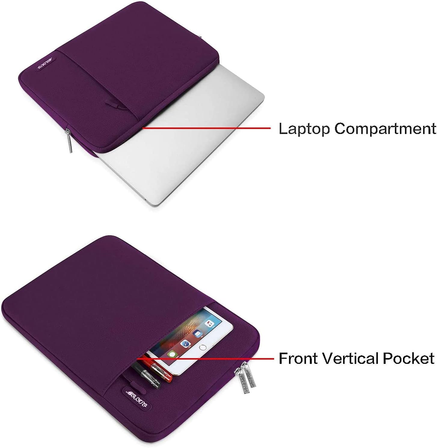 Laptop Compartment  
Front Vertical Pocket