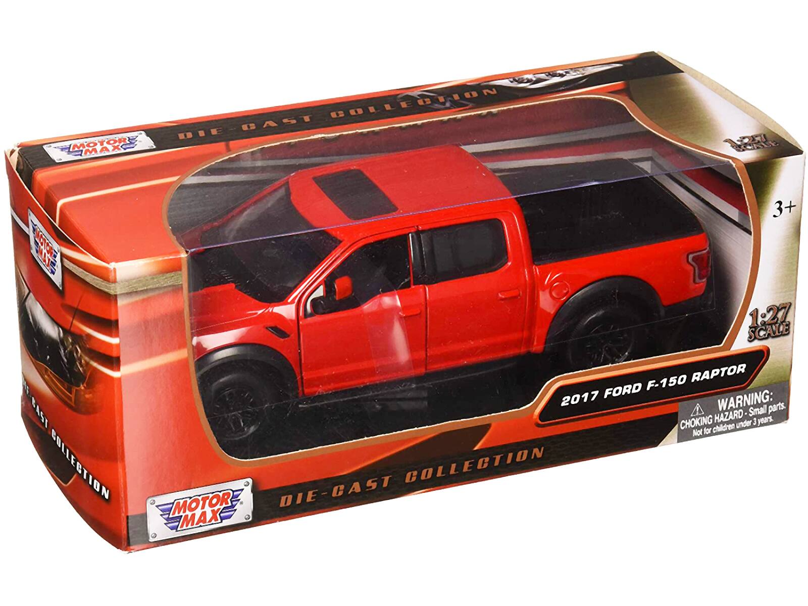 MOTOR MAX DIE-CAST COLLECTION  
1:27 SCALE  
2017 FORD F-150 RAPTOR  
WARNING: Small parts. CHOKING HAZARD - Not for children under 3 years.