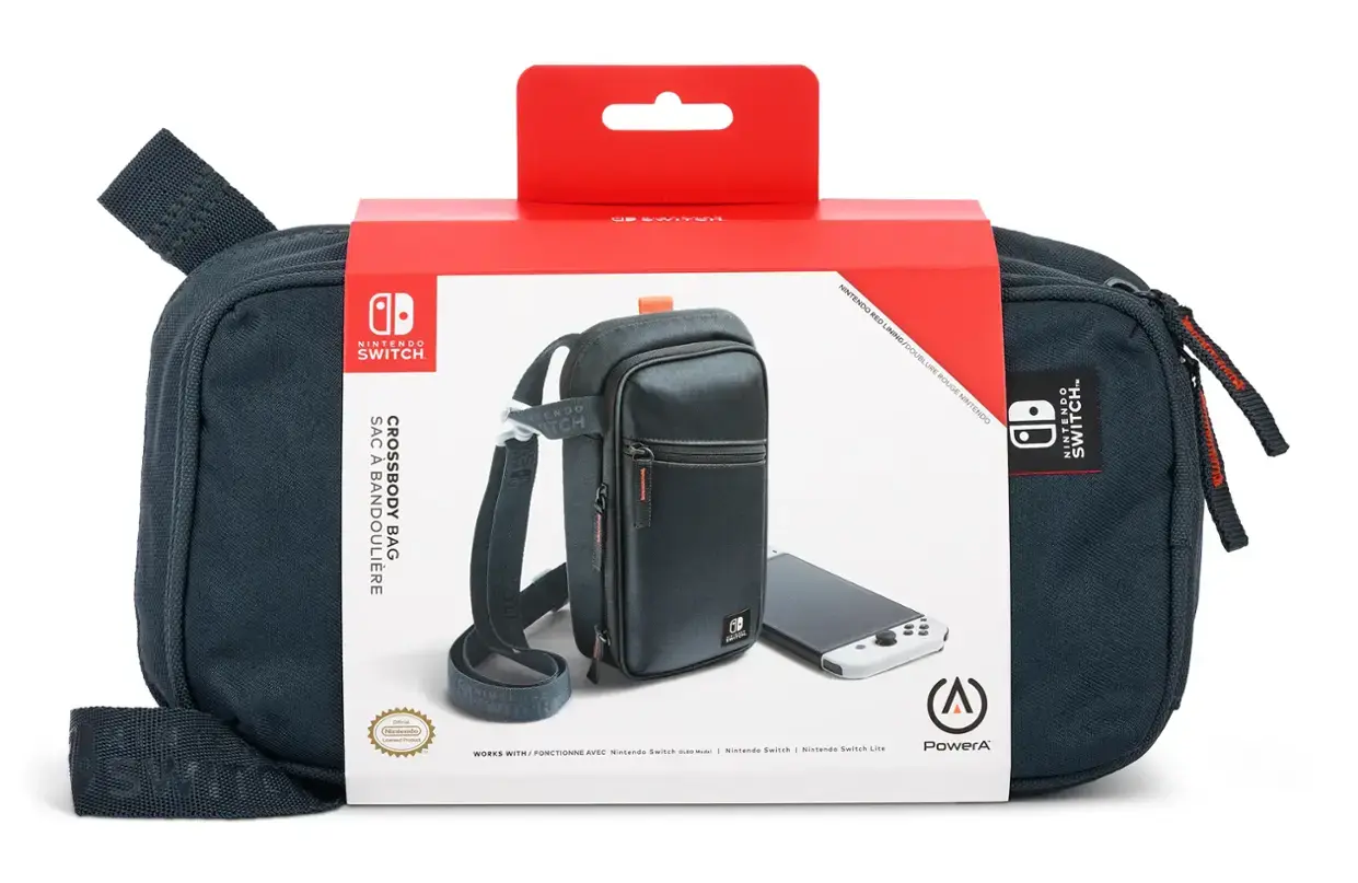 Zoom in on Alt View 25. PowerA - Crossbody Bag for Nintendo Switch Family - Black.