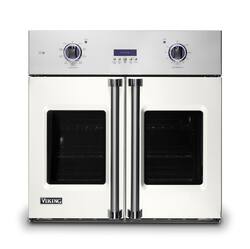 Viking - 30" 7 Series French Door Single Built-In Electric Thermal Convection Oven - Pure White - Front_Zoom