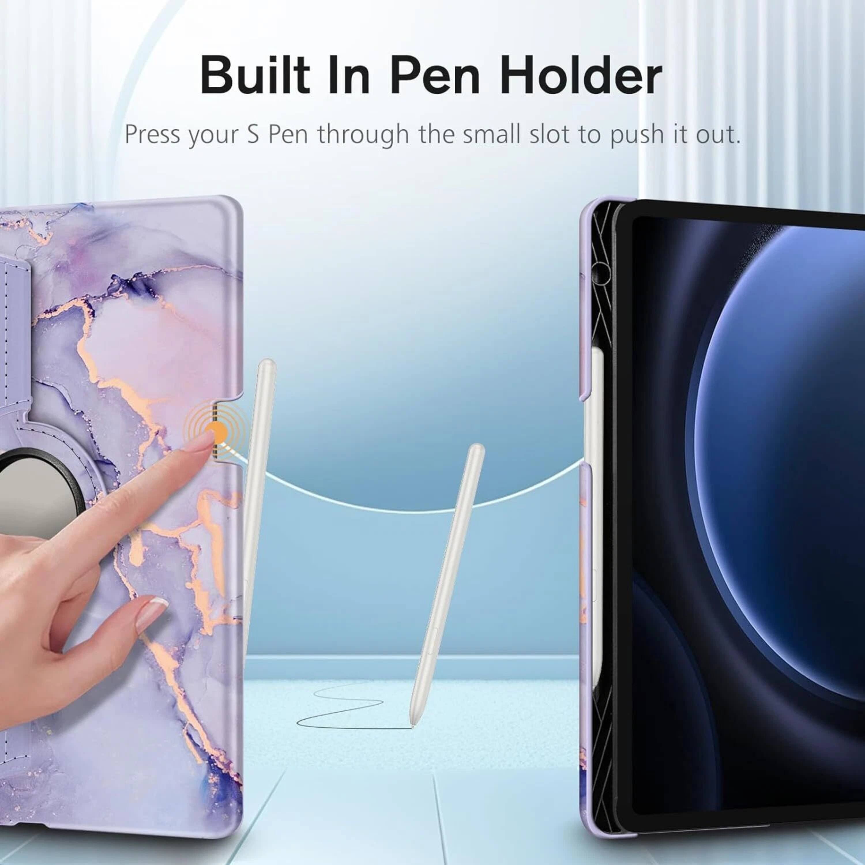 Built In Pen Holder

Press your S Pen through the small slot to push it out.